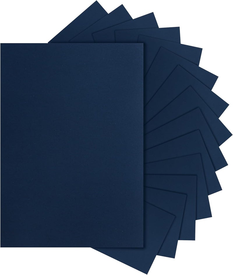 Silunkia 40 Sheets Navy Blue Cardstock 8.5 x 11 Scrapbook Paper, 75lb Heavyweight Blue Card Stock Printer Paper for DIY Card Making, Greeting Cards, School Crafts, Wedding Invitations, Thank You Cards - Image 1
